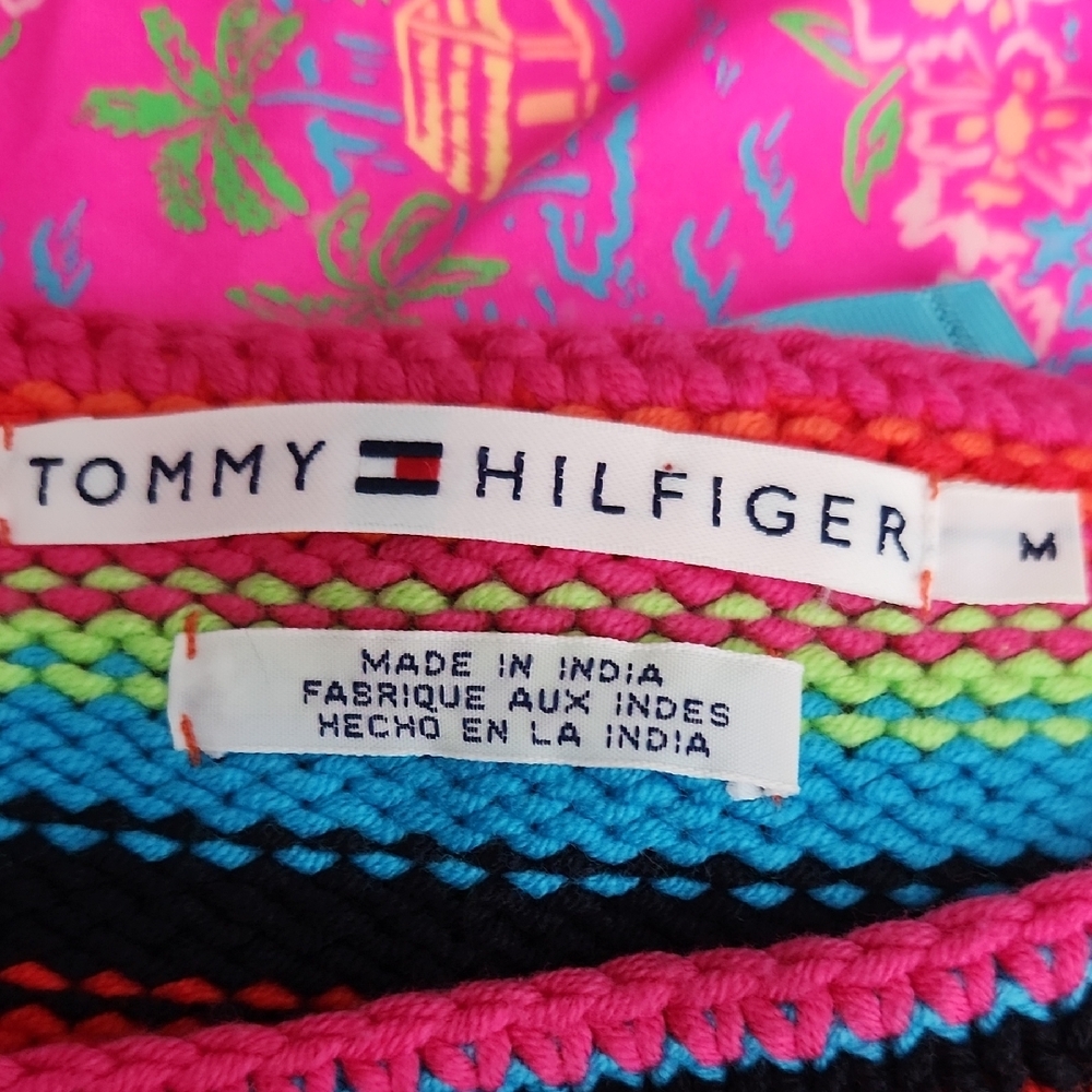 Tommy Hilfiger Vintage Multicolor Striped Sweater Top - Picture 2 of 7